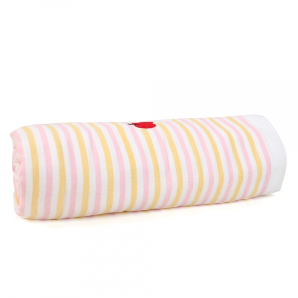 Khăn 2 lớp cao cấp in hình con voi xanh Gia An, 70x140 cm