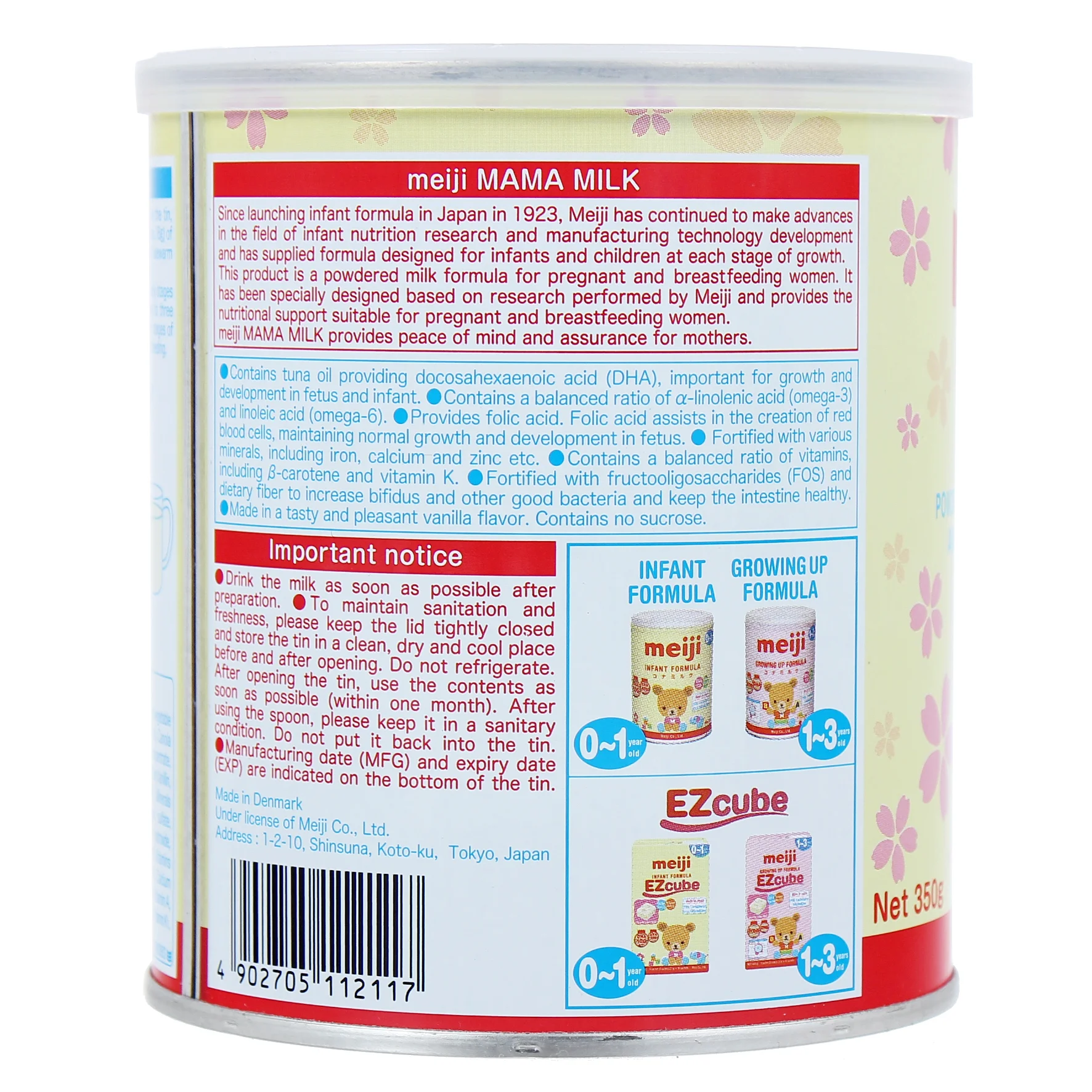 Combo 3 lon Sữa bầu Meiji mama 350g