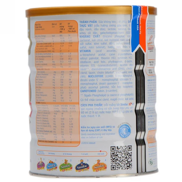 Sữa bột Similac IQ 4, 3-6 tuổi, 900g