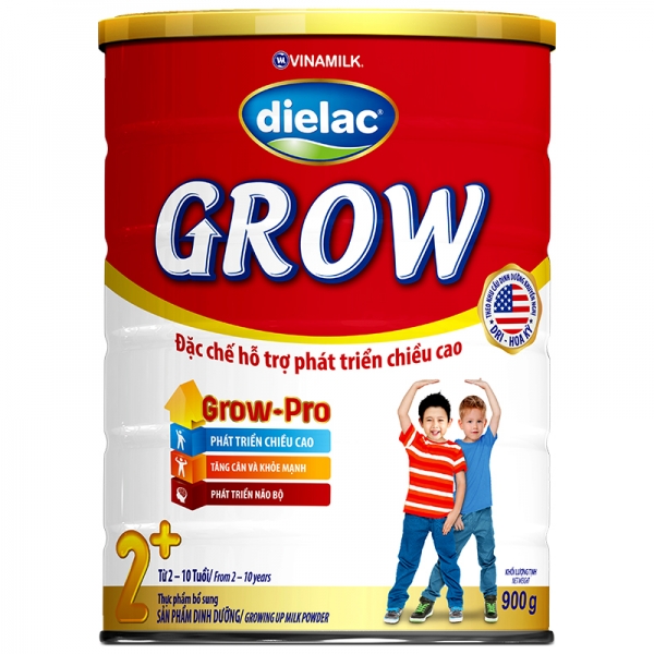 Sữa bột Vinamilk Dielac Grow 2+, 900g