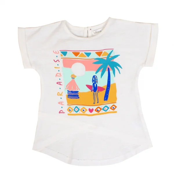 Áo thun bé gái tay ngắn Laluna G096004