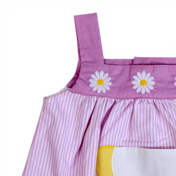 Đầm vải bé gái Laluna G126051 Hồng