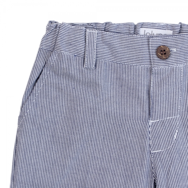 Quần jeans bé trai ngắn Laluna B106001