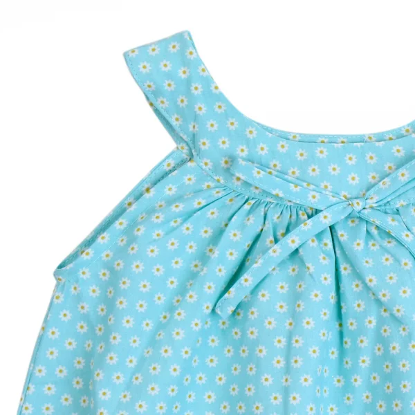 Đầm vải bé gái Laluna  G106002 Xanh