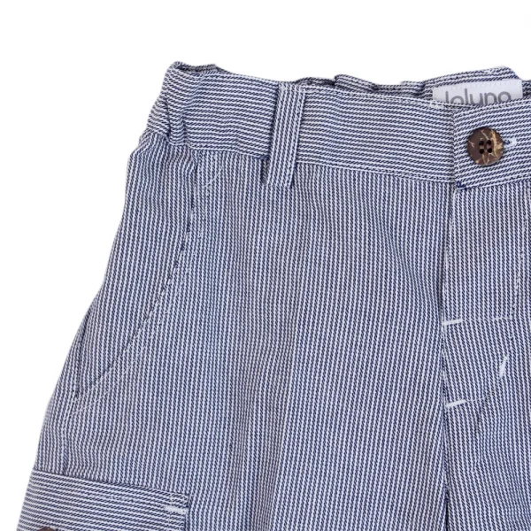 Quần jeans bé trai ngắn Laluna B106002