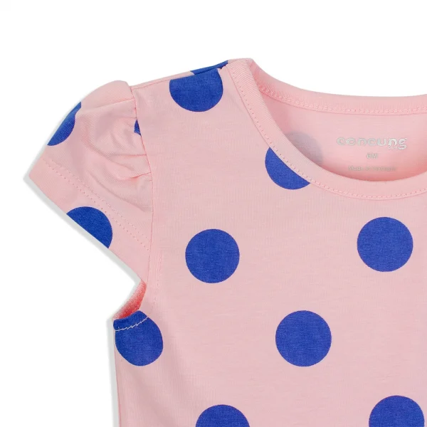 Đầm thun bé gái Concung G037018 Hồng