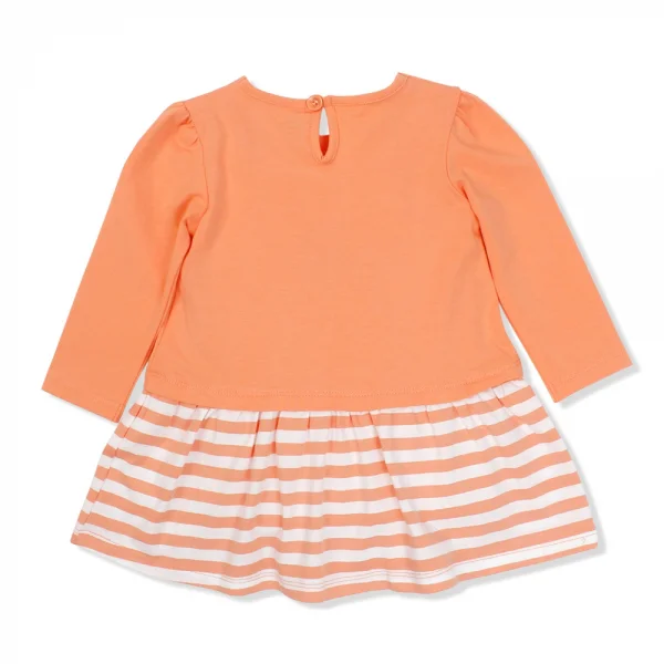 Đầm thun bé gái Laluna G027014  Cam lợt