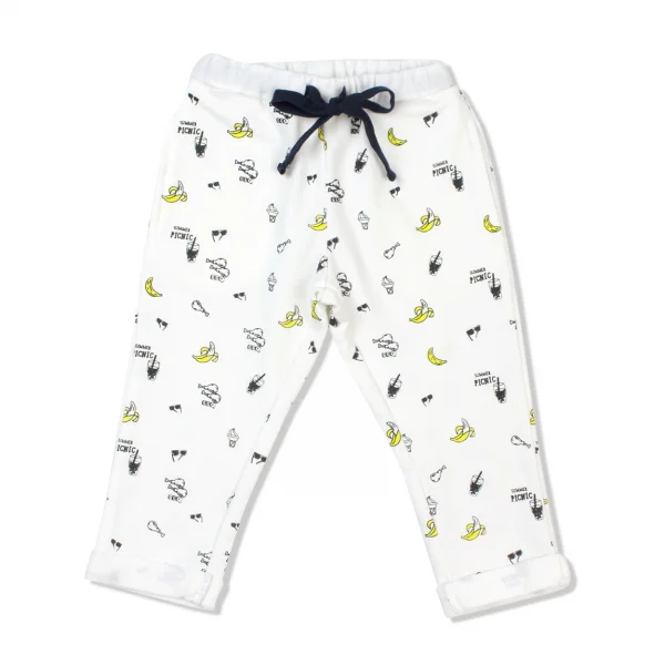 Quần thun bé trai dài Concung B037006 Trắng