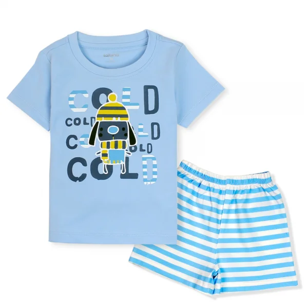 Bộ thun bé trai ngắn Laluna B037011