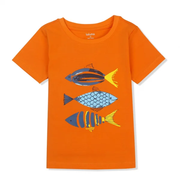 Áo thun bé trai tay ngắn Laluna B037014