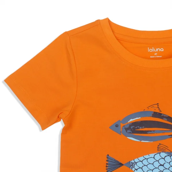 Áo thun bé trai tay ngắn Laluna B037014