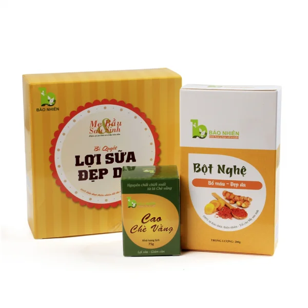 Bộ sản phẩm lợi sữa đẹp da Bảo Nhiên