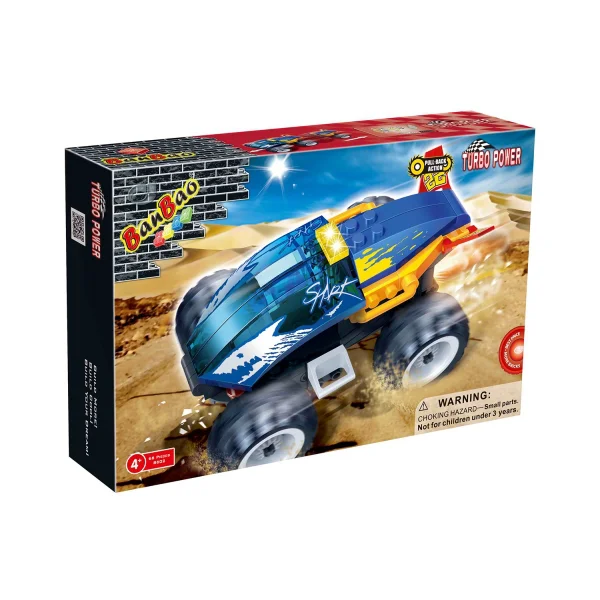 Bộ lắp ráp xe đẩy trớn chiến binh sa mạc (xanh dương) 8602 (Banbao)