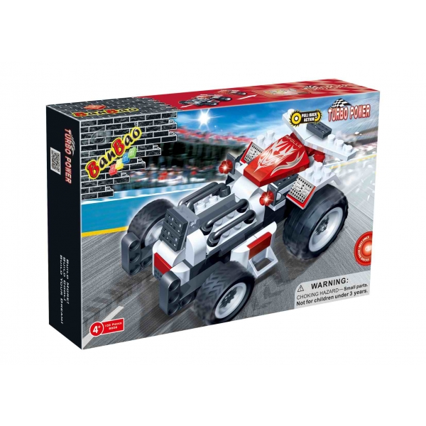 Bộ lắp ráp siêu xe đẩy trớn (tia chớp trắng) 8606 (Banbao)