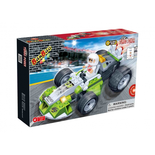 Bộ lắp ráp siêu xe đẩy trớn (mui trần xanh) 8607 (Banbao)