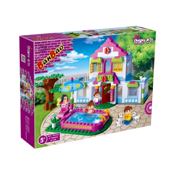 Bộ lắp ráp Thành phố thời đại - Biệt thự ngày hè 6109 (Banbao)
