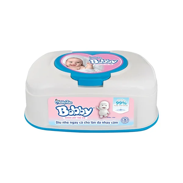 Khăn ướt Bobby hộp tiện lợi 80 miếng