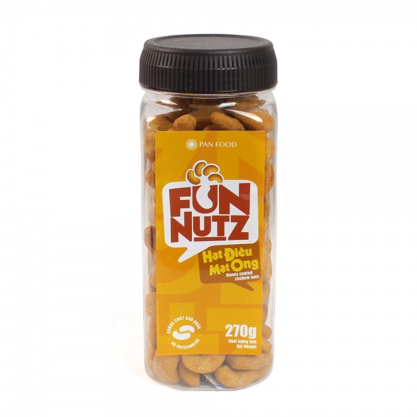 FunNutz hạt điều mật ong hủ 270g Pan Food