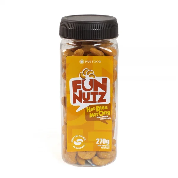 FunNutz hạt điều mật ong hủ 270g Pan Food