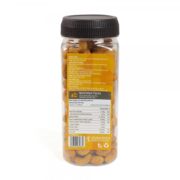 FunNutz hạt điều mật ong hủ 270g Pan Food