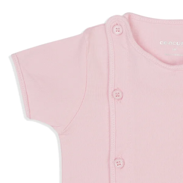 Set 2 Áo sơ sinh cài chéo tay ngắn Concung SGL Hồng