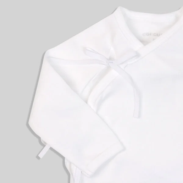 Set 2 Áo sơ sinh cột dây tay dài Concung CR Trắng