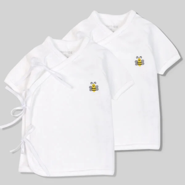 Set 2 Áo cột dây tay ngắn Concung CR Trắng