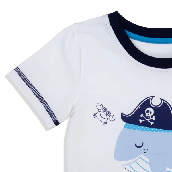 Áo thun bé trai tay ngắn Concung B057035 Trắng