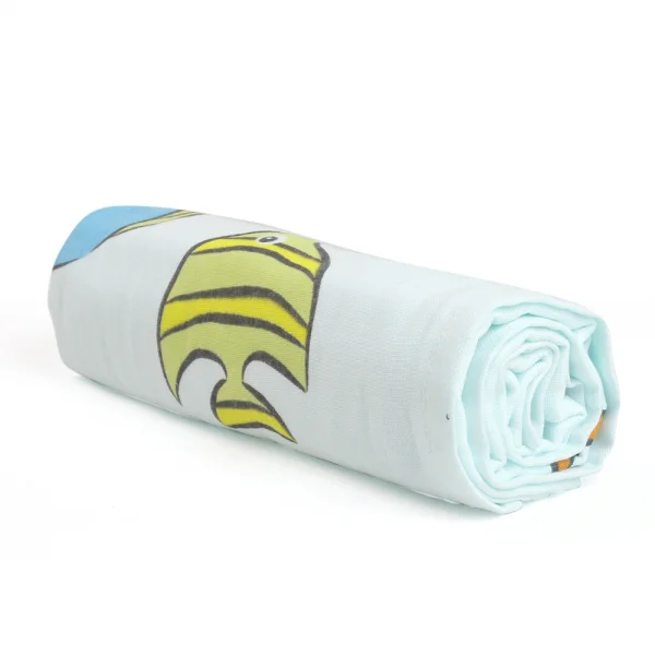 Khăn tắm Mollis cho bé BM6A 50x100cm (Xanh)