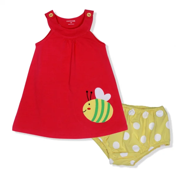 Bộ thun bé gái ngắn Concung G067003 Hồng