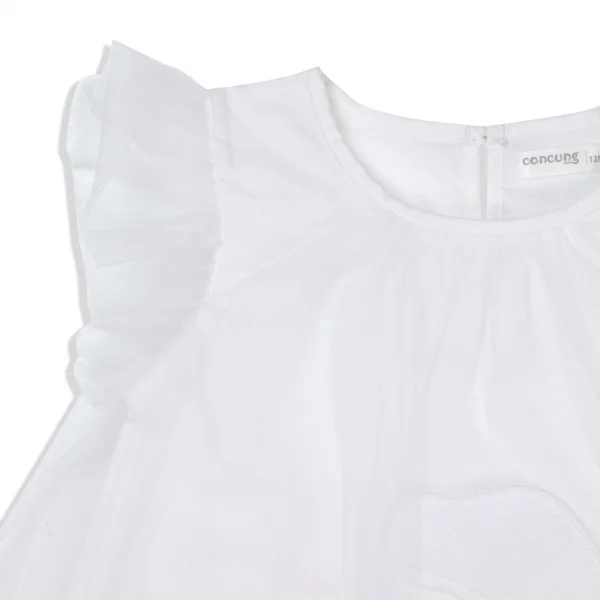Đầm vải bé gái Concung G067006 Trắng