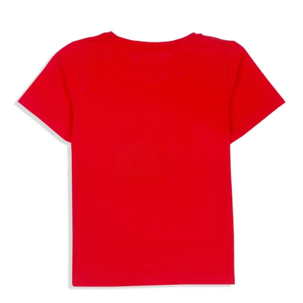 Áo thun nốt nhạc trẻ em tay ngắn CF B058027 Đỏ