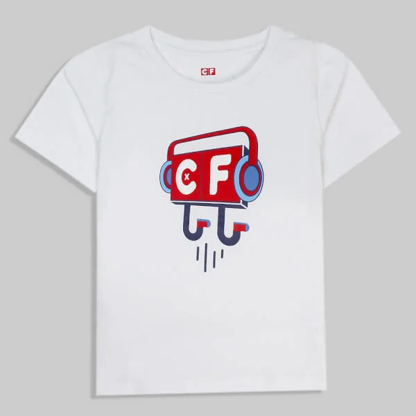 Áo thun nốt nhạc trẻ em tay ngắn CF B058028 Trắng