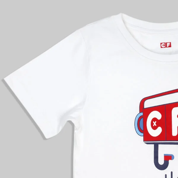 Áo thun nốt nhạc trẻ em tay ngắn CF B058028 Trắng