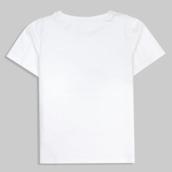Áo thun nốt nhạc trẻ em tay ngắn CF B058028 Trắng