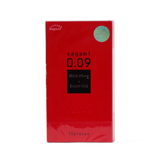 Bao cao su Sagami Super Dot 009 màu đỏ, hộp 10 chiếc