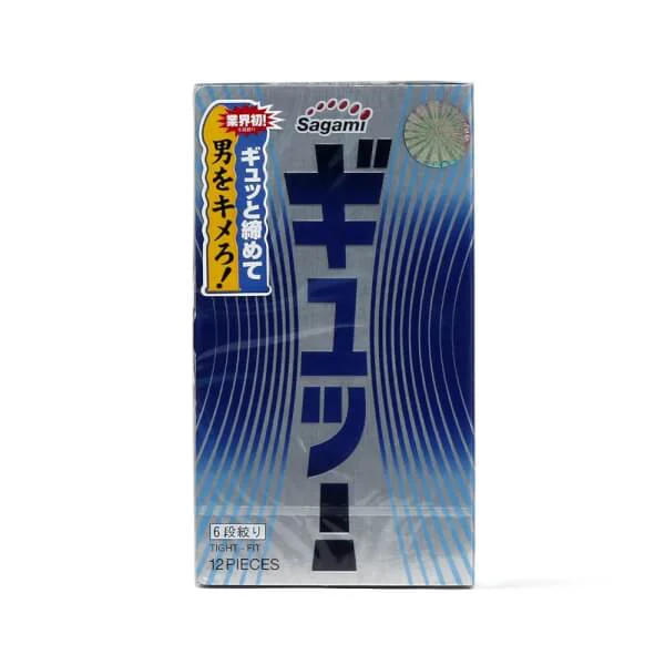 Bao cao su Sagami Tight-fit xanh dương ,hộp 12 chiếc