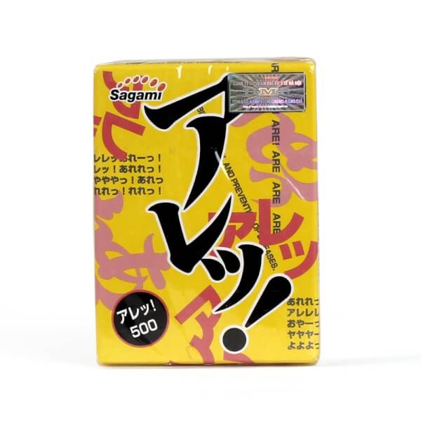 Bao cao su Sagami Are 5, màu vàng hộp 5 chiếc