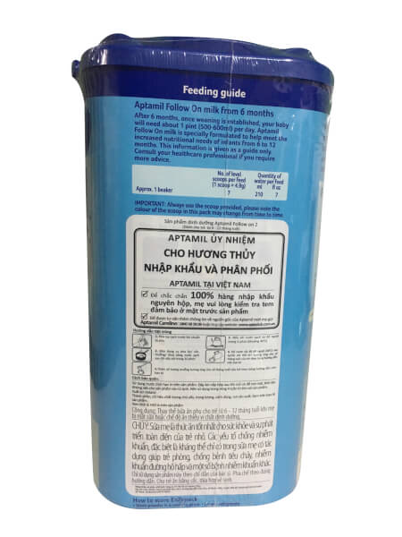Combo 2 lon Sữa Aptamil Anh số 2 900g (6-12 tháng)