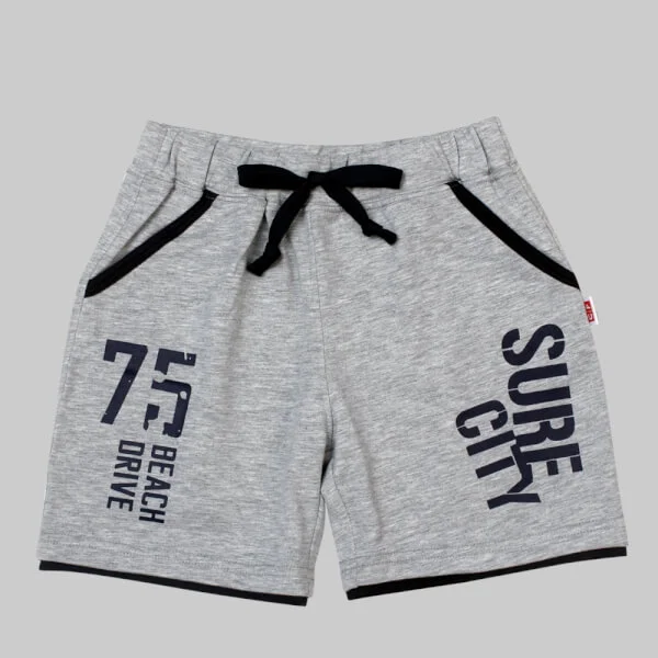 Quần thun bé trai ngắn CF B048005 Xám