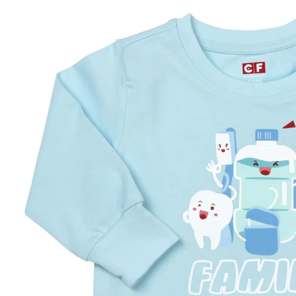 Bộ thun bé trai dài CF B058001 Xanh