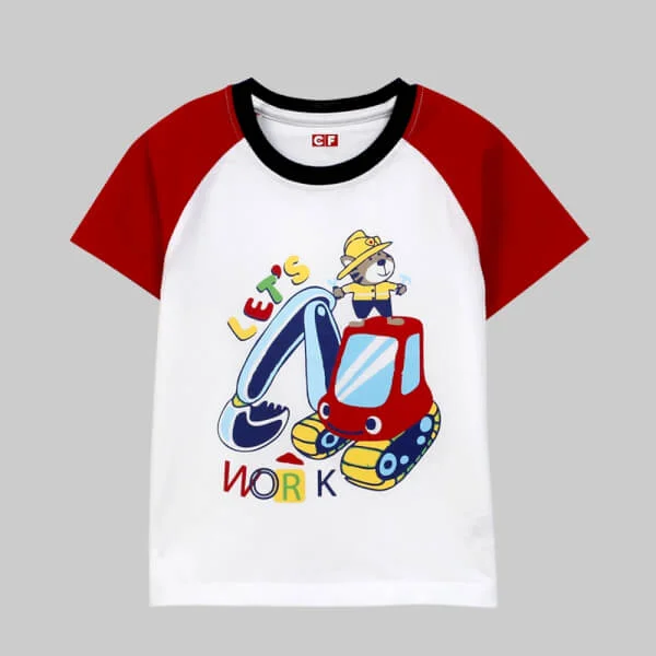 Áo thun bé trai tay ngắn CF B048024 Trắng