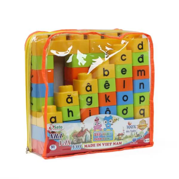 Xếp hình Nhà Văn Nhí 50pcs SATO81 SATO