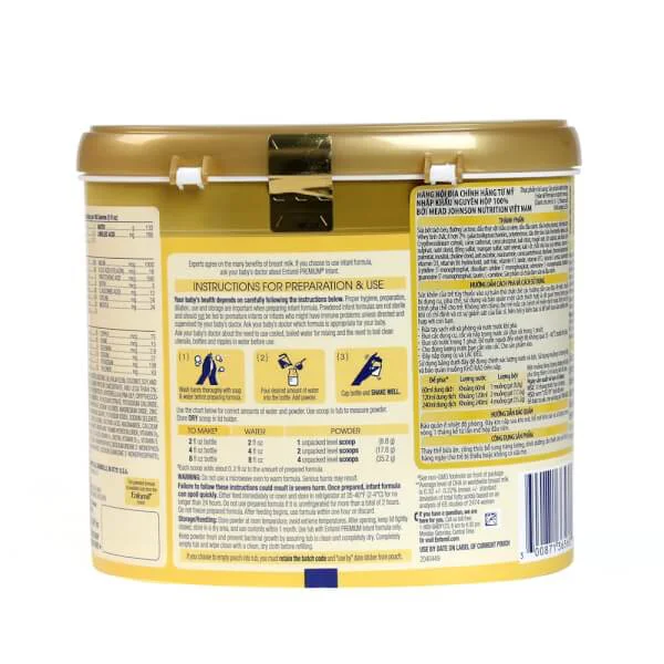 Combo 2 lon Sữa bột Enfamil Premium Infant Formula, 629g