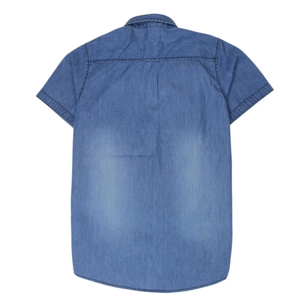 Áo sơ mi Jeans bé trai tay ngắn CF B068028 Xanh jean