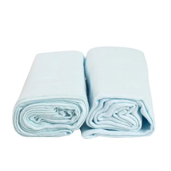 Khăn sợi tre Nappi 2 chiếc/ hộp 77x77 cm (Xanh)