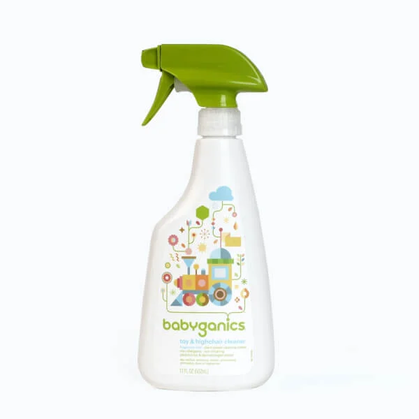 Nước rửa đồ chơi, bàn ăn, xe đẩy kháng khuẩn Babyganics 502ml