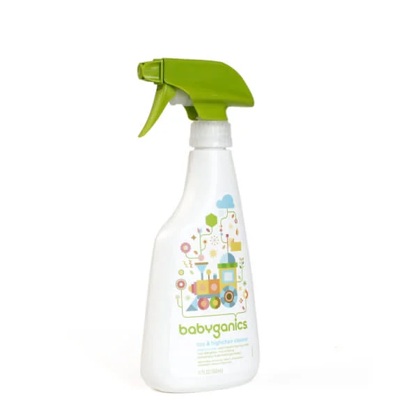 Nước rửa đồ chơi, bàn ăn, xe đẩy kháng khuẩn Babyganics 502ml