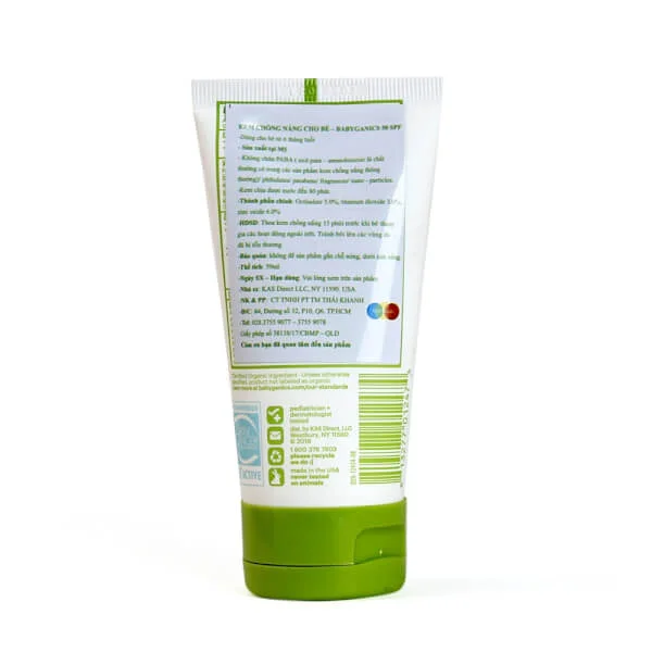 Kem chống nắng cho bé Babyganics SPF50 59ml