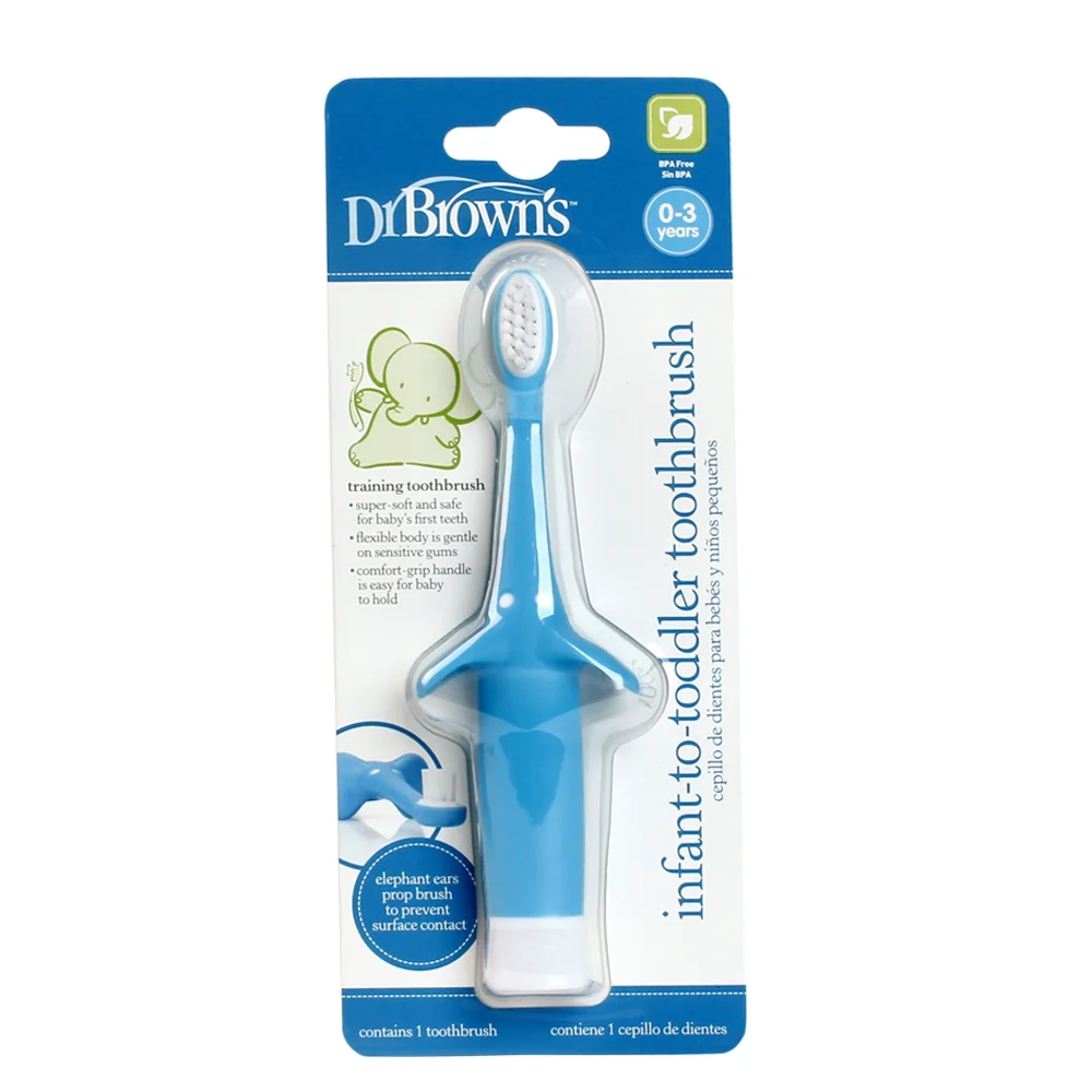 Bàn chải đánh răng voi xanh Dr Brown